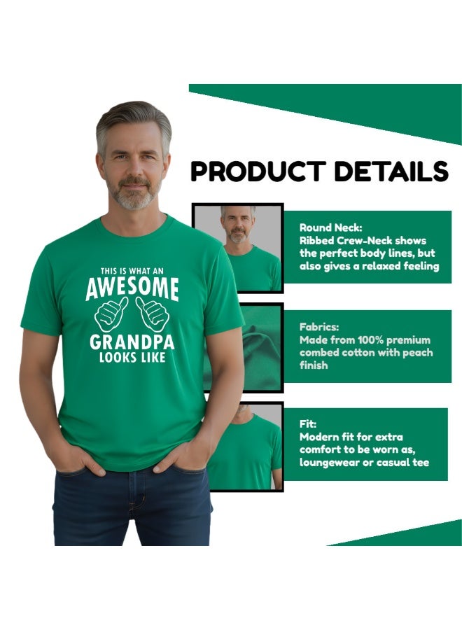 PRINTSHOP4ME Grandpa T-Shirt–Round Neck,Cotton Fabric|Half Sleeve–Comfortable Casual Tshirt For Grandfather|Great Gift For Grandfathers,Dads&Senior Men - Image 4